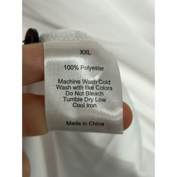 Loudmouth Fancy Fire Coral Golf Polo Shirt White Multi Sz XXL Performance NWT - Picture 6 of 10